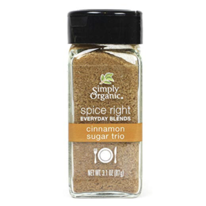 Simply Organic Spice Right Everyday Blends Cinnamon Sugar Trio, Certified Organic, Vegan, Vegetarian | 3.1 oz