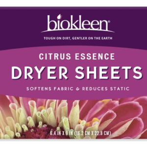 Biokleen Laundry Dryer Sheets, Fabric Softener, Eco-Friendly, Non-Toxic,