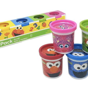 Sesame Street Modeling Dough, 5-Pack, 3oz Cans, Assorted Colors,