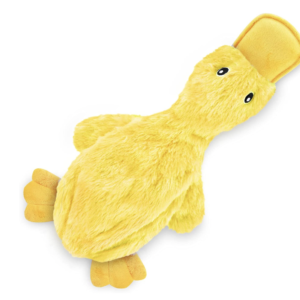 Crinkle Dog Toy for Medium & Large Dogs - Yellow Duck
