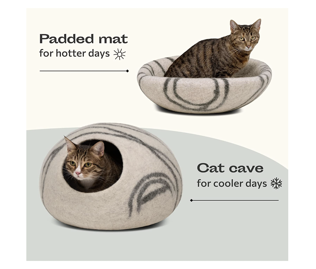 Premium Felt Cat Bed Cave - Image 3